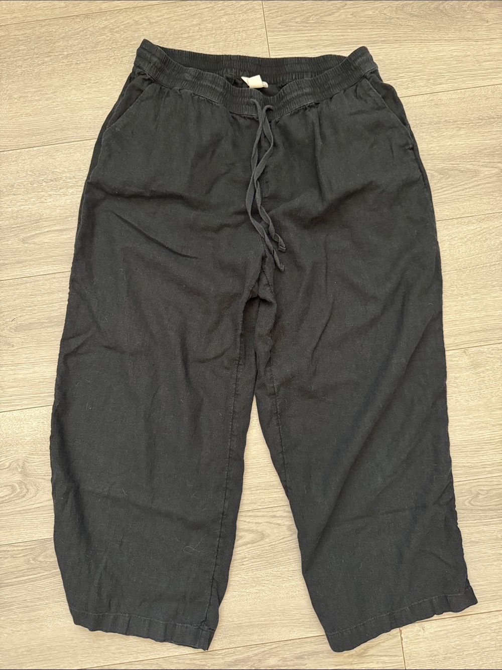 Caslon Black Drawstring Linen Pants